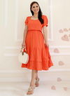 Orange Colour CROME WESTERN Stylish Western Party Wear Rayon Cotton One Piece Fancy Collection CROME 04